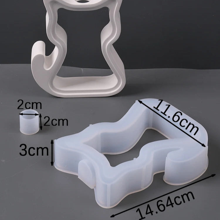 Hollow Animal Test Tube Vase Silicone Molds.