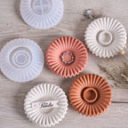 Corava Pleat Candle Holder & Tray Silicone Mold