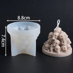 Stacked Skull Silicone Candle Mold