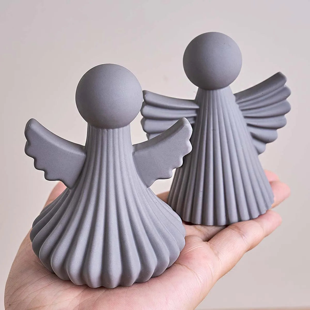 2-Piece Quiet Grace Angel Silicone Mold Set