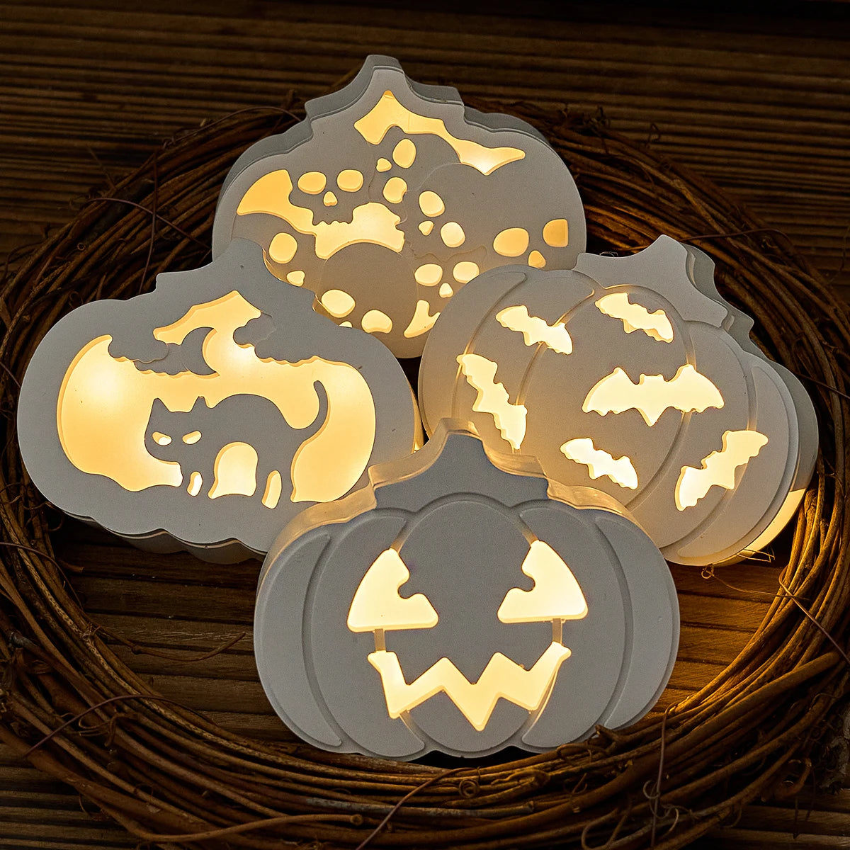 Halloween Pumpkin Silhouette Lamp Silicone Mold