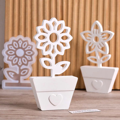 Hollow Floral Planter Ornament Silicone Mold