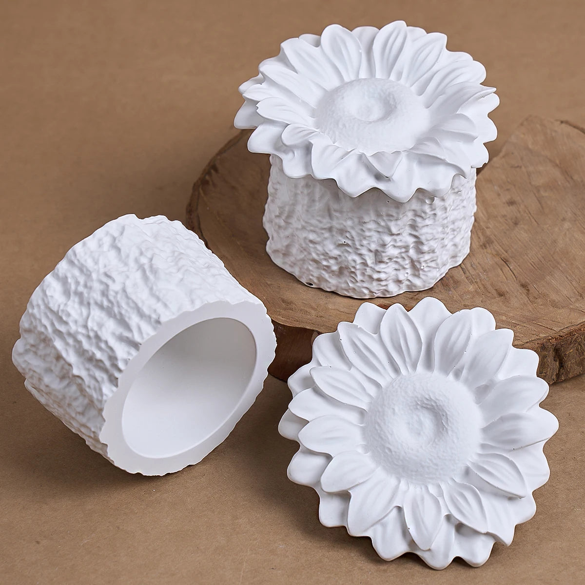 Sunflower Silicone Mold Set for Storage Jar