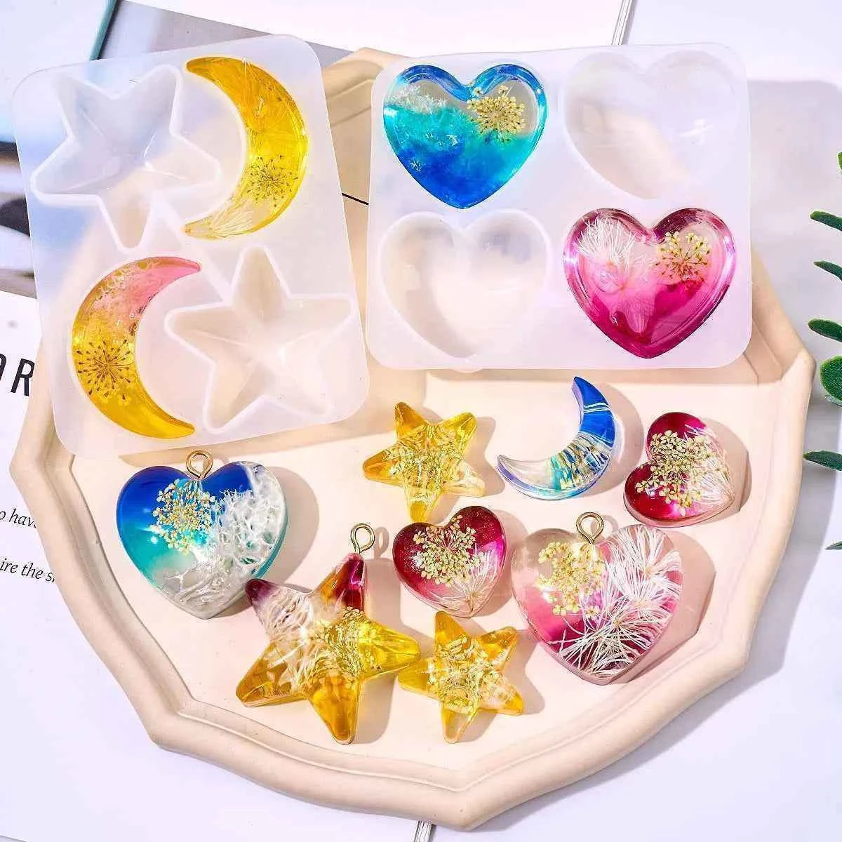 Cariva Dome Moon Star Heart Silicone Mold