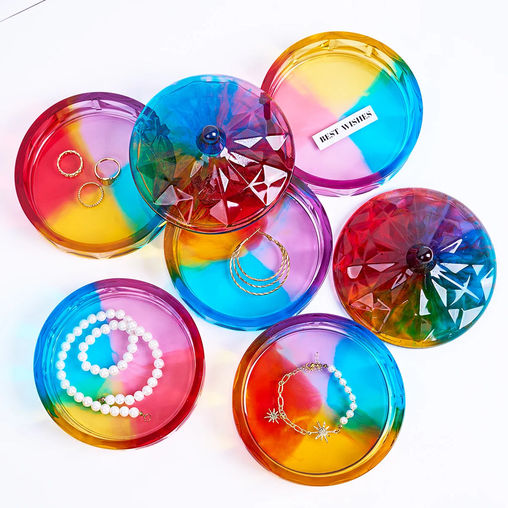 Rhombic Gem Cut Stacking Storage Silicone Mold