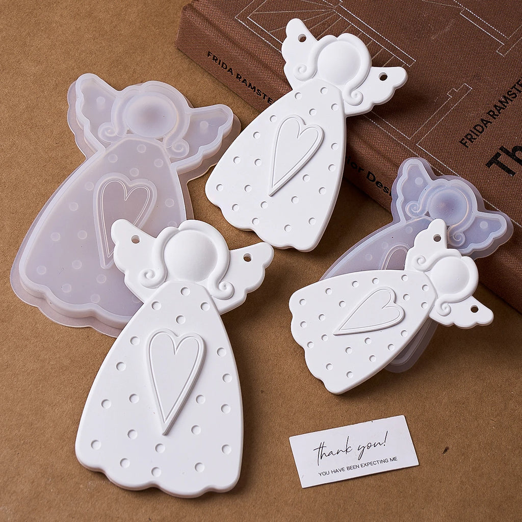 3Pcs Angel Pendant Silicone Mold Set