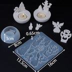 Angel Prayer Candle Holder Silicone Mold Set
