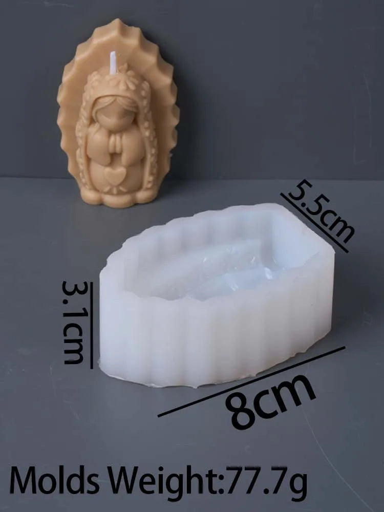 Solara Aureole Praying Girl Silicone Mold Vine