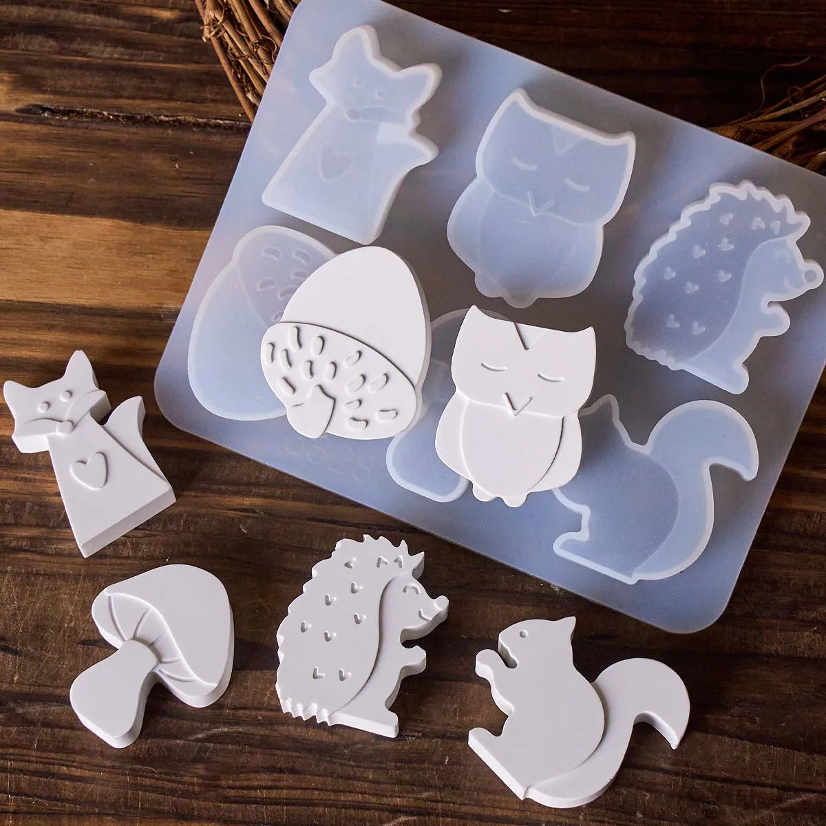 Sylvet Tiered Woodland Animal Silicone Mold