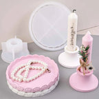 Loriva Heart Tray & Candlestick Silicone Mold Set