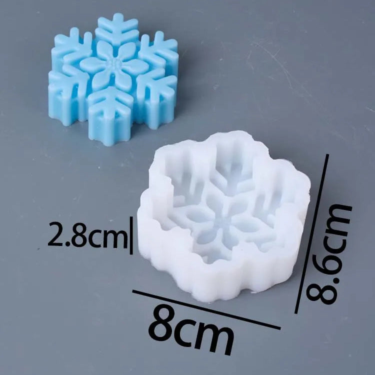 Nivora Snowflake Silicone Candle Mold Style B