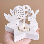 4-Piece Easter Star Bunny Tealight Holder Mold Set