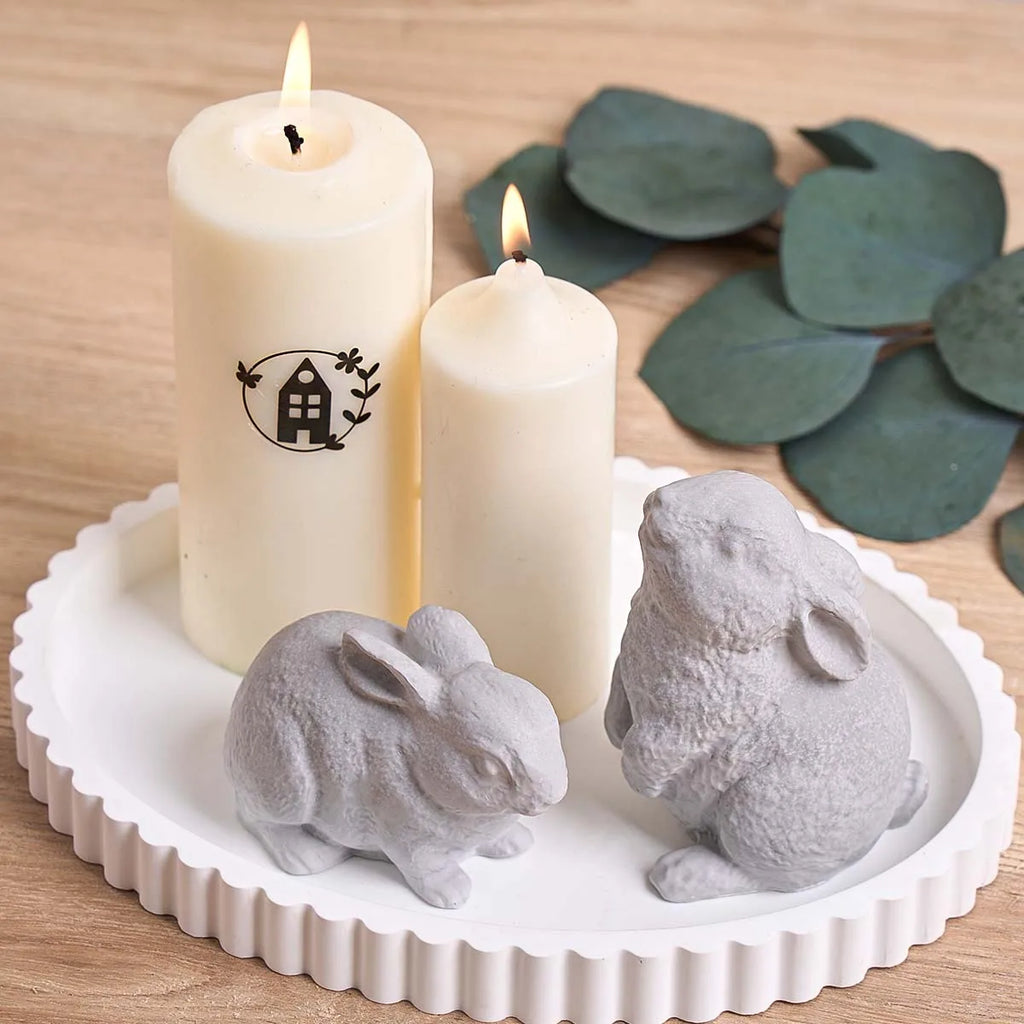 Detailed Bunny Figurine Mold