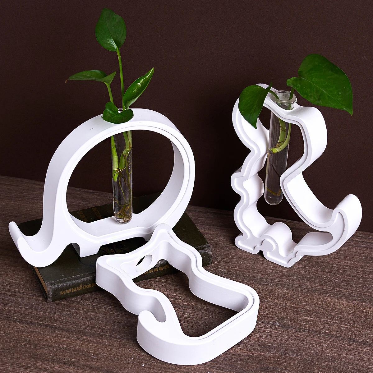 Hollow Animal Test Tube Vase Silicone Molds.