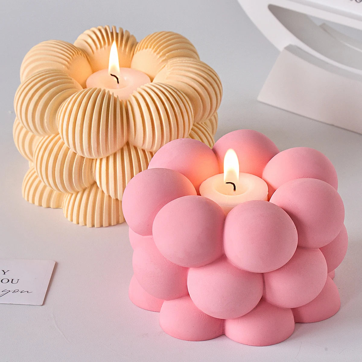 Bubble Candle Holder Silicone Mold