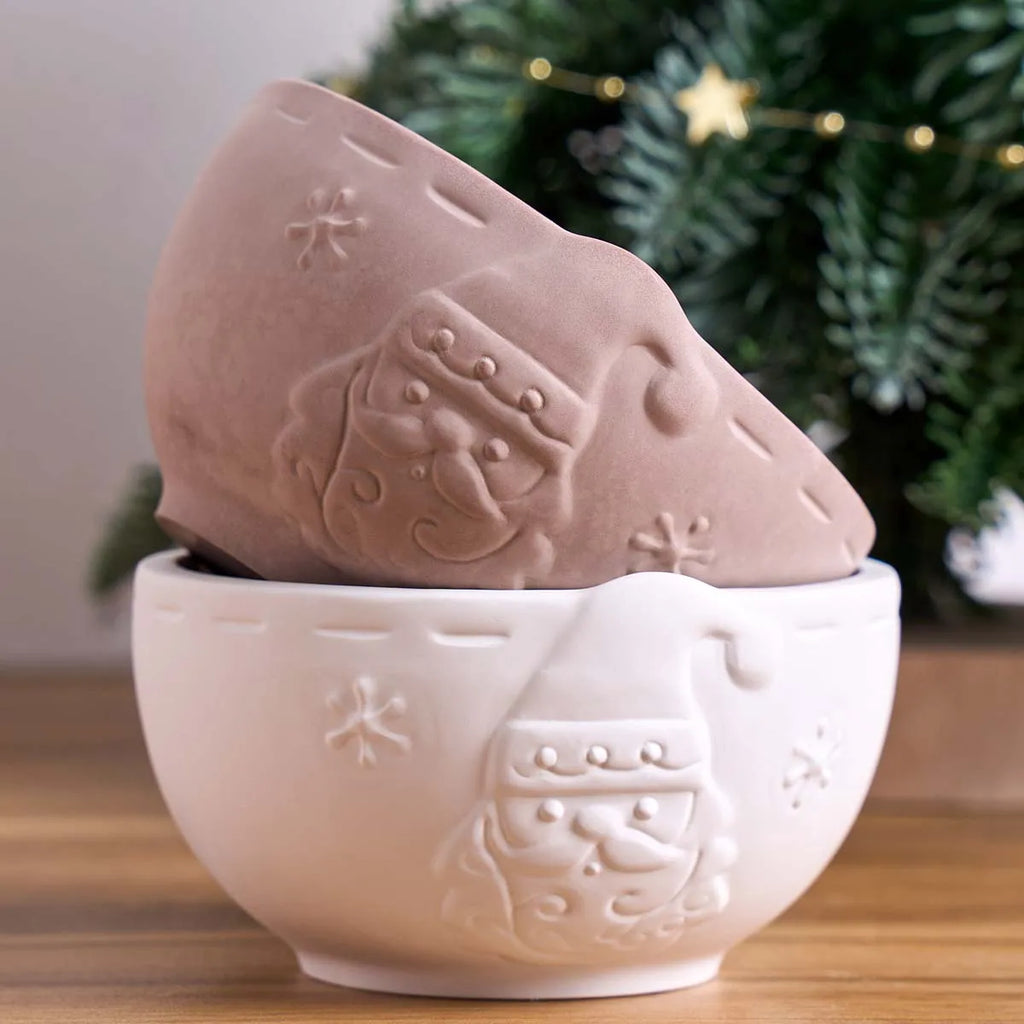 Santa Claus Relief Silicone Bowl Mold