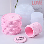 Heartloom Candle Jar with Lid Silicone Mold Set