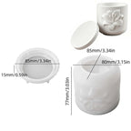 Velura Botanical Relief Candle Jar Silicone Mold