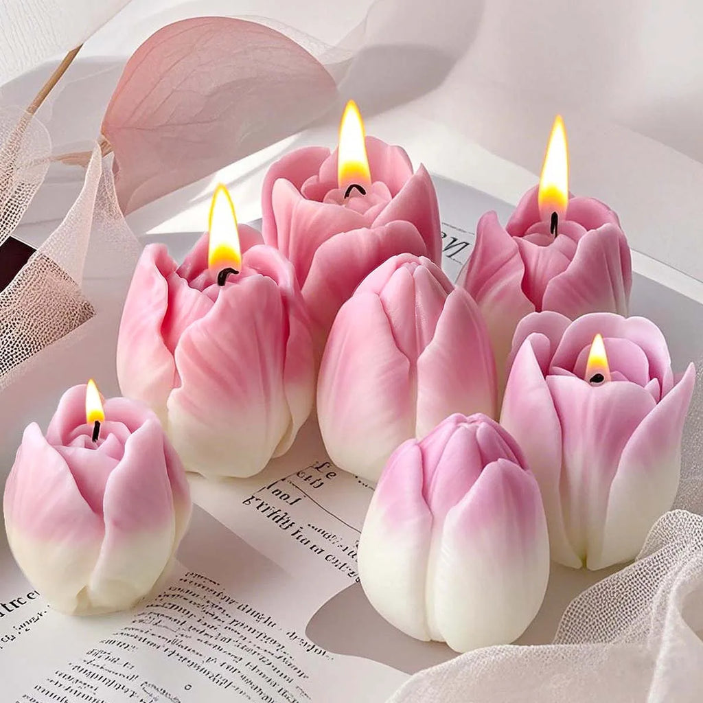 3D Tulip Silicone Candle Molds