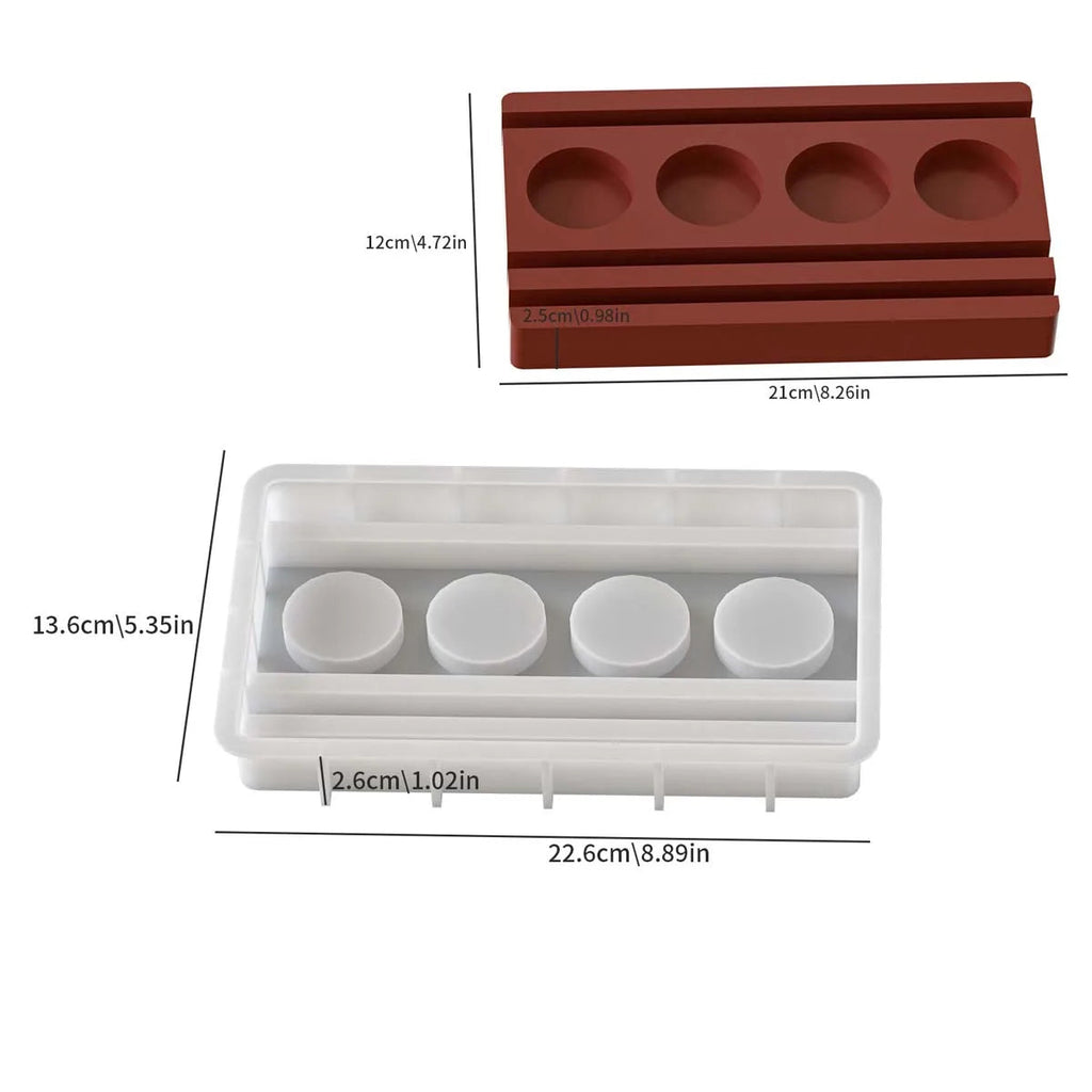 Christmas Village Tealight Candle Holder Silicone Mold Set (7 pcs)