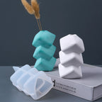 Oblique Square Vase Silicone Mold.