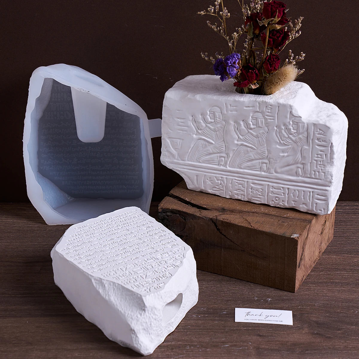 Rosetta Stone Silicone Vase Mold