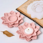 Nelvora Vein Lotus Candle Holder Silicone Mold