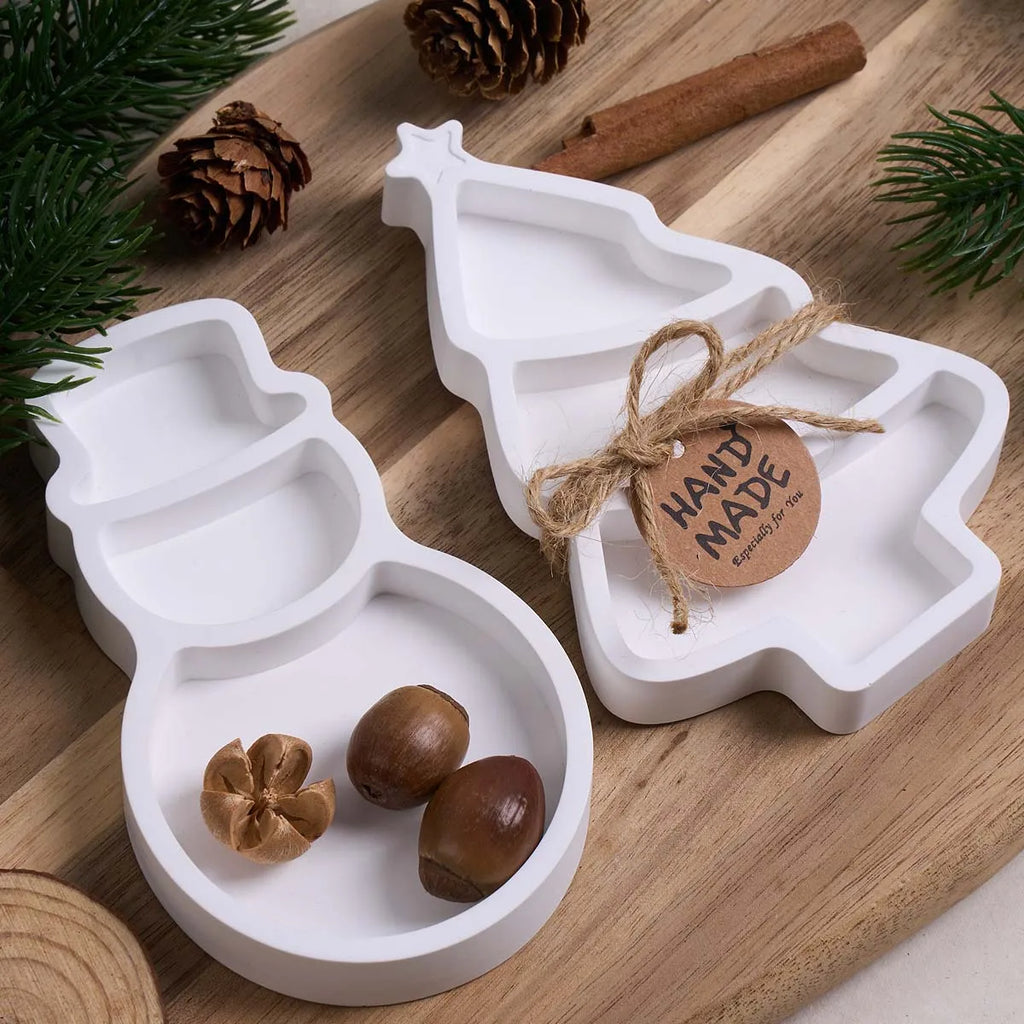 Locun Sectioned Christmas Trinket Tray Silicone Mold