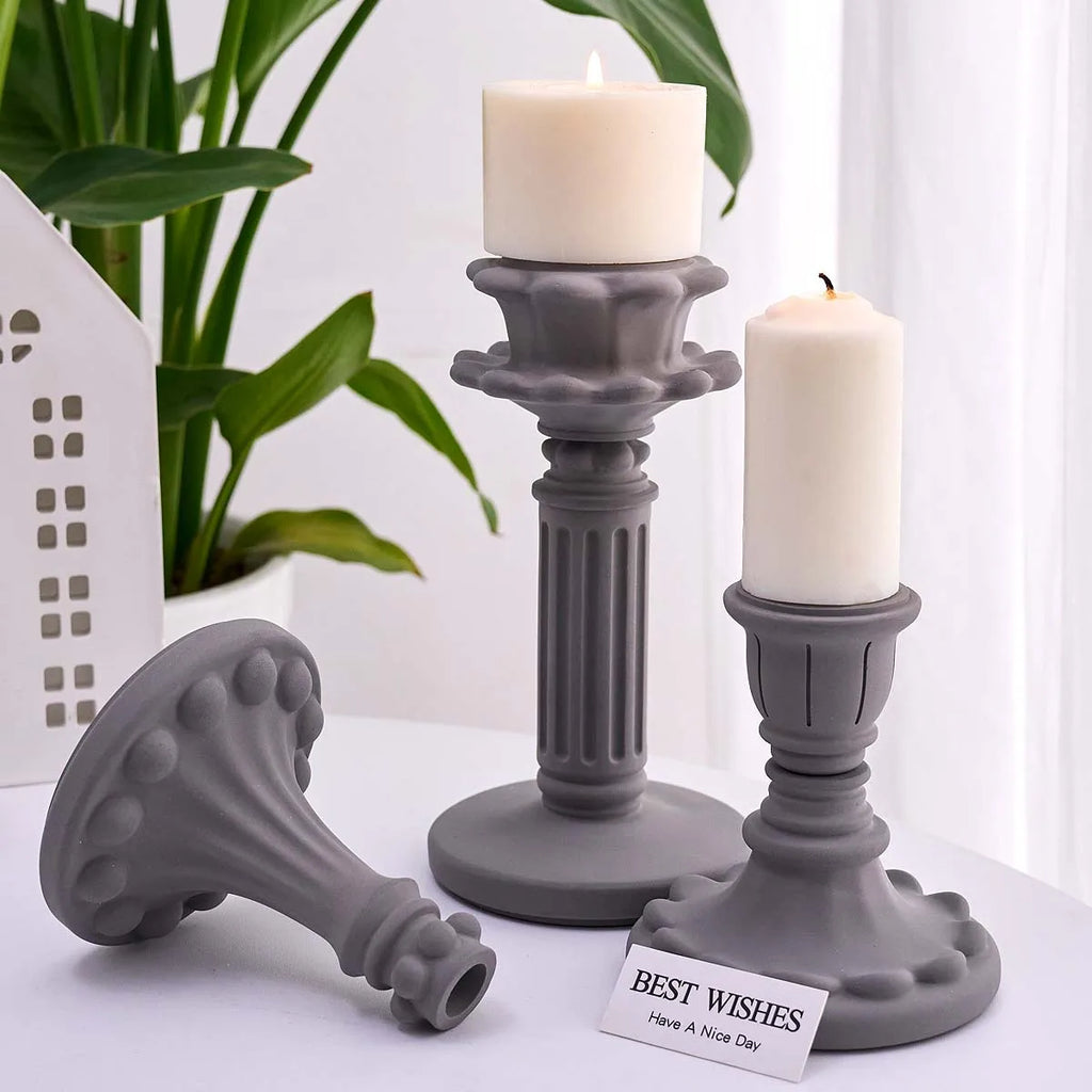 European Style Pillar Candle Base Molds