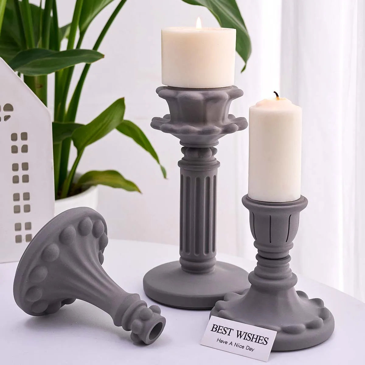 European Style Pillar Candle Base Molds.