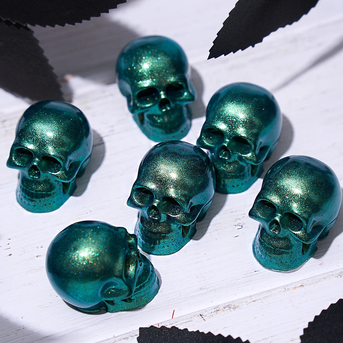 10Pcs Mini 3D Skull Resin Molds Set