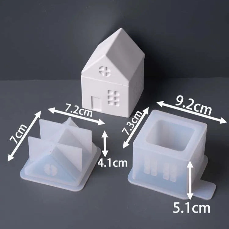 Cottage House Silicone Jar Mold