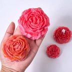 4 Piece Peony Flower Candle Mold Set