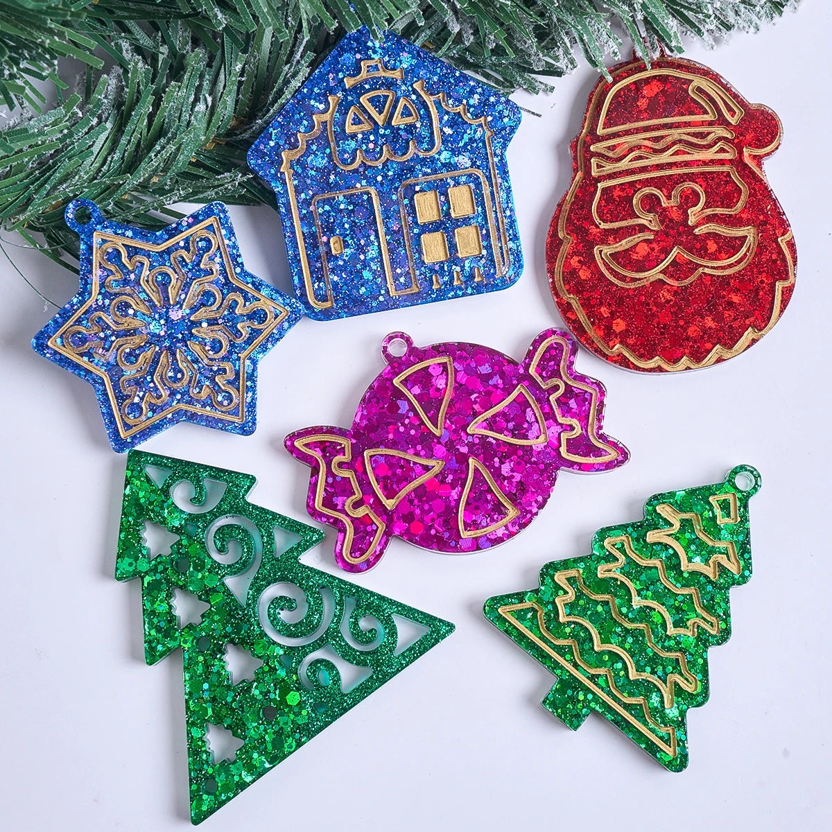 Christmas Epoxy Resin Silicone Pendant Mold