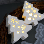 Christmas Tree Silhouette Lamp Silicone Mold.