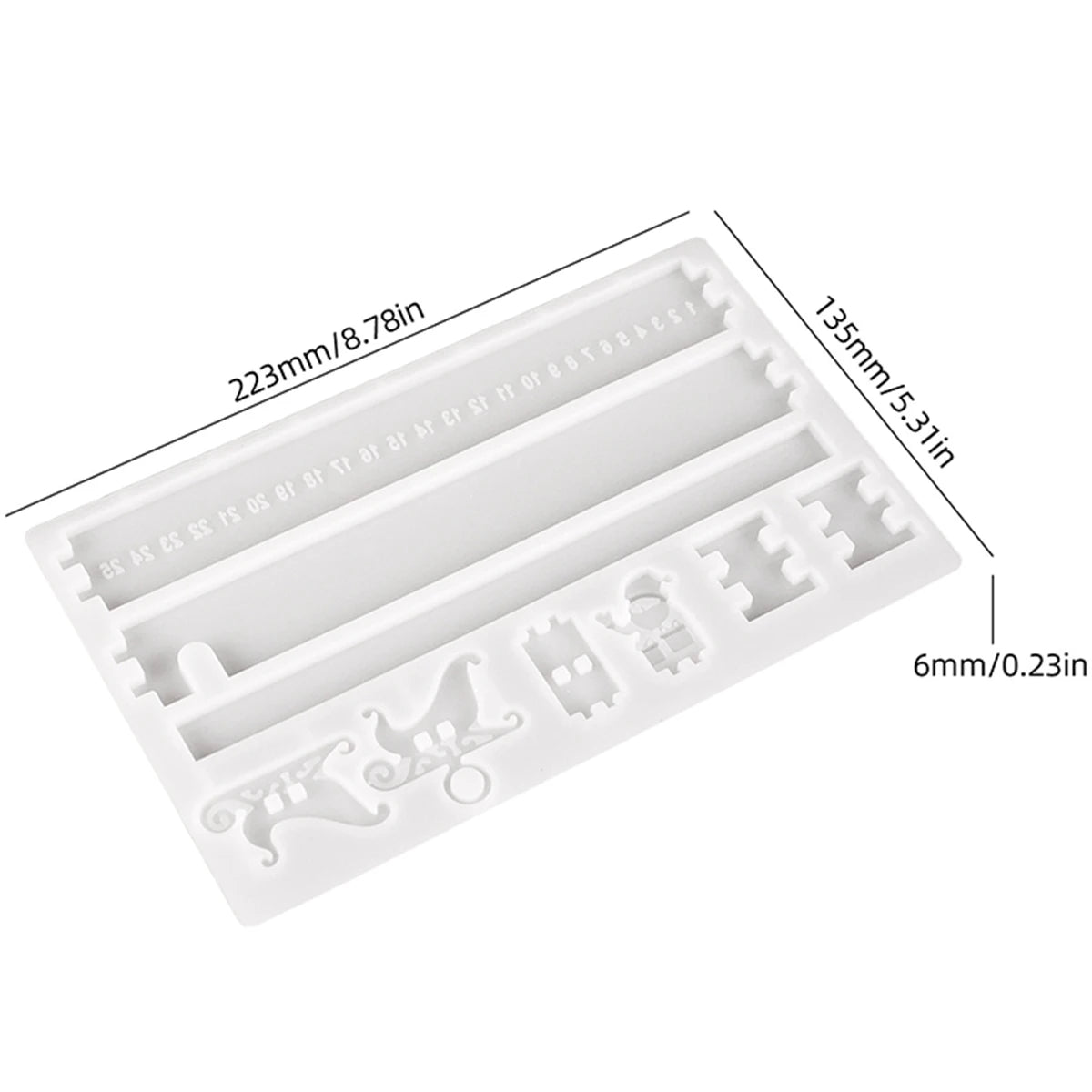 Santa Claus Christmas Countdown Light Silicone Mold