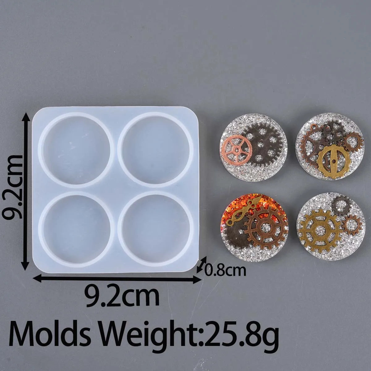 4 Cavities Pendant Silicone Molds.