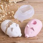Little Pig Candle Holder Silicone Mold