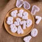 0-8 Relief Rose Number Silicone Candle Mold.