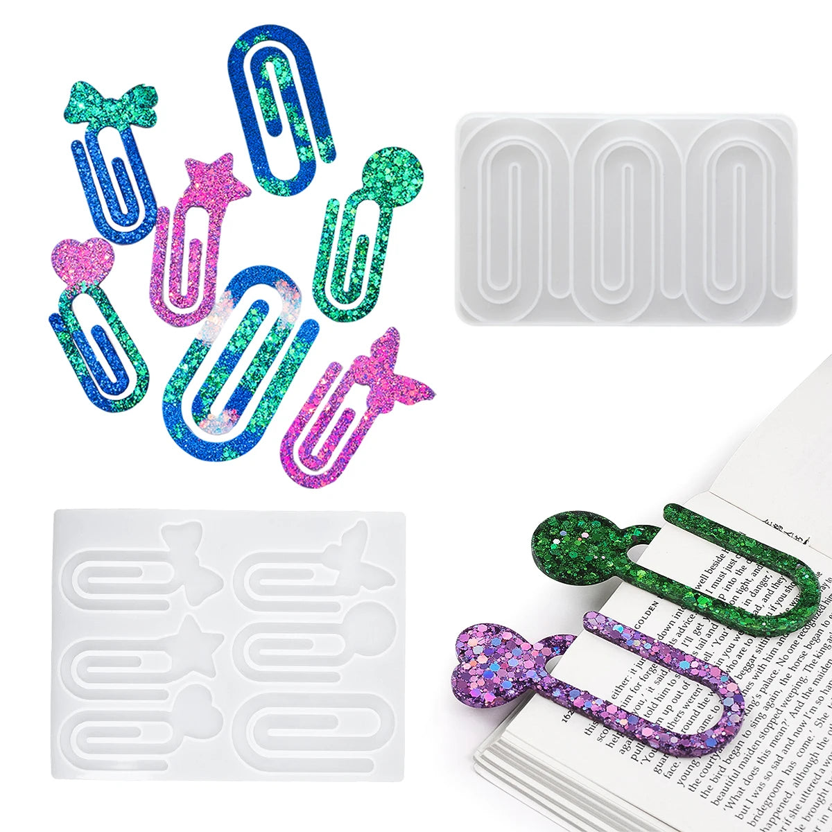 Paper Clip Bookmark Silicone Mold