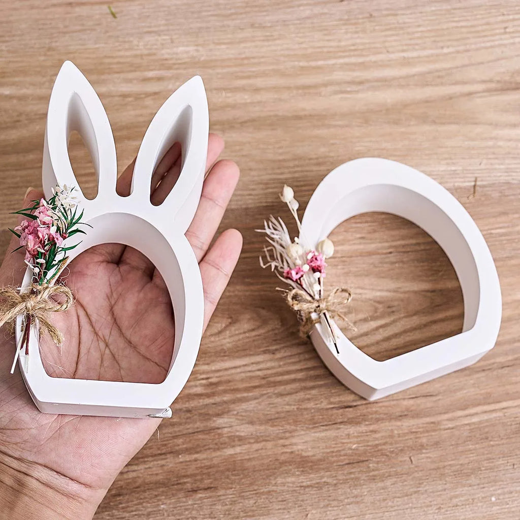 Hollow Bunny Egg Tea Light Holder Mold