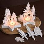 Christmas Village Star Candle Holder Silicone Mold Set