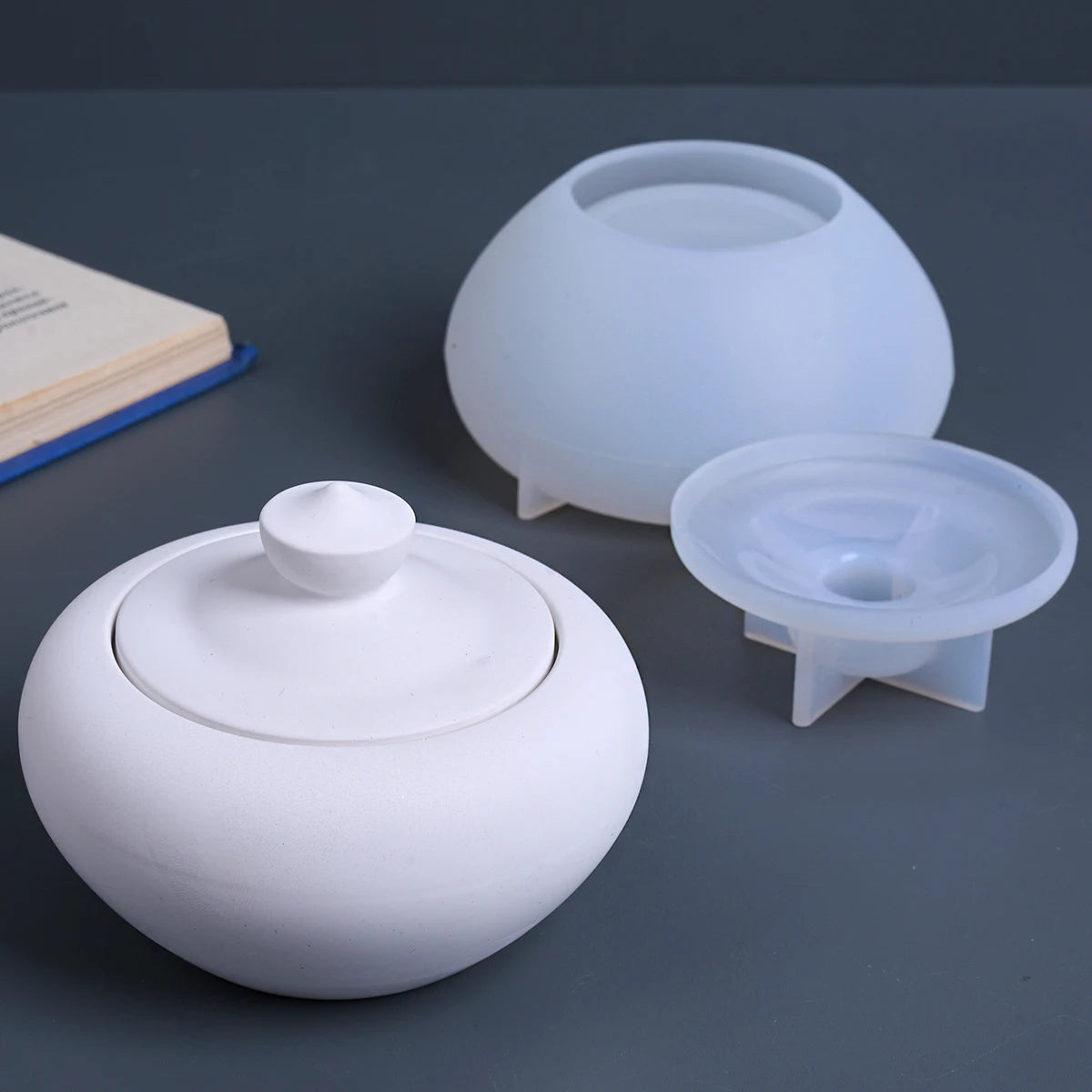 Teapot Jar with Lid Silicone Molds Set