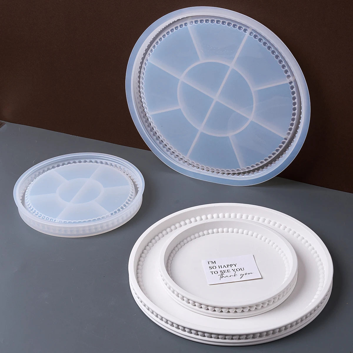 Round Bubble Bead Tray Silicone Mold.