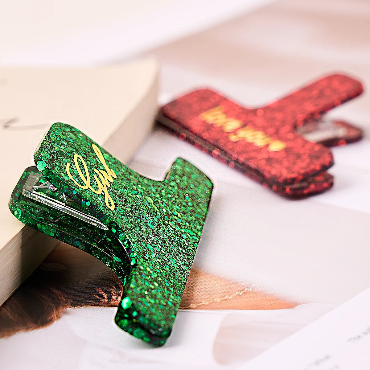 Resin Bookmark Clip Mold with 10pcs Clips