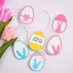 6 Cavity Easter Bunny Pendant Mold – Oval Ornament Design