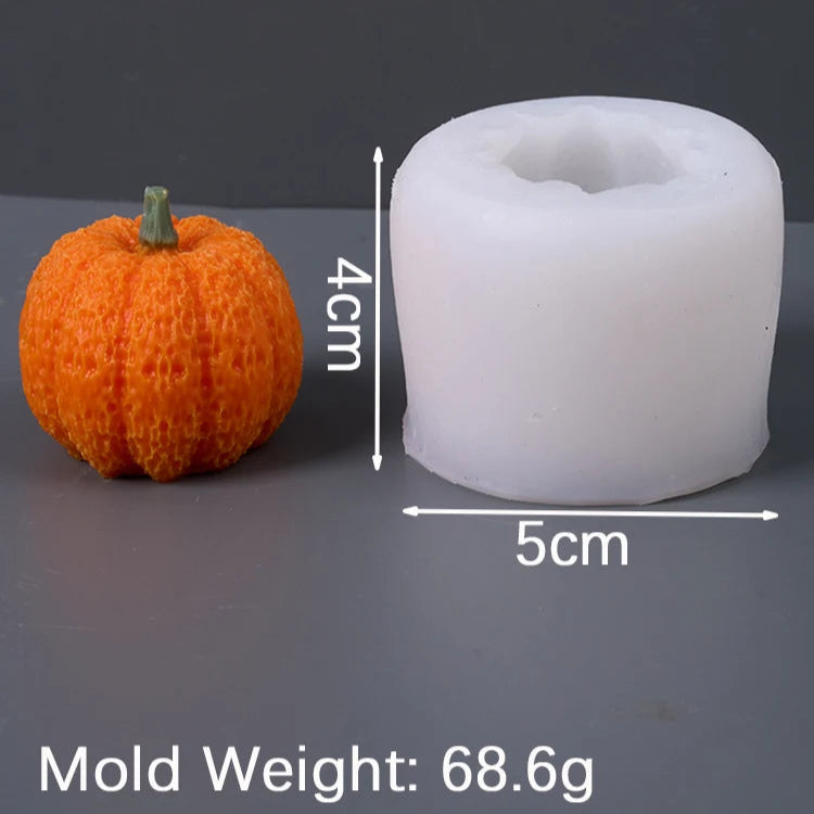 Pumpkin & Maple Leaf Silicone Candle Mold.
