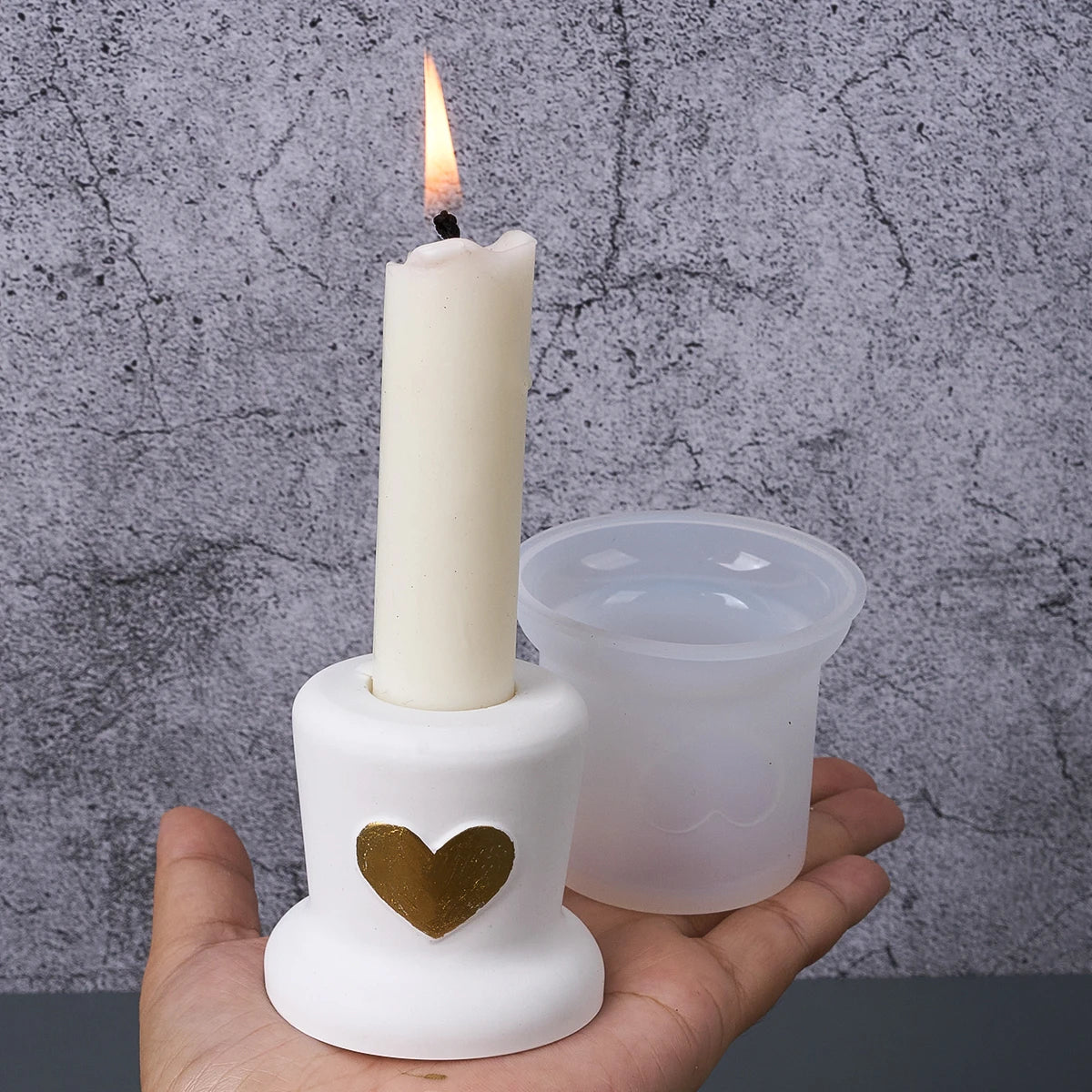 Love Candle Holder Silicone Mold