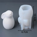 Cute Sitting Rabbit Silicone Mold Large