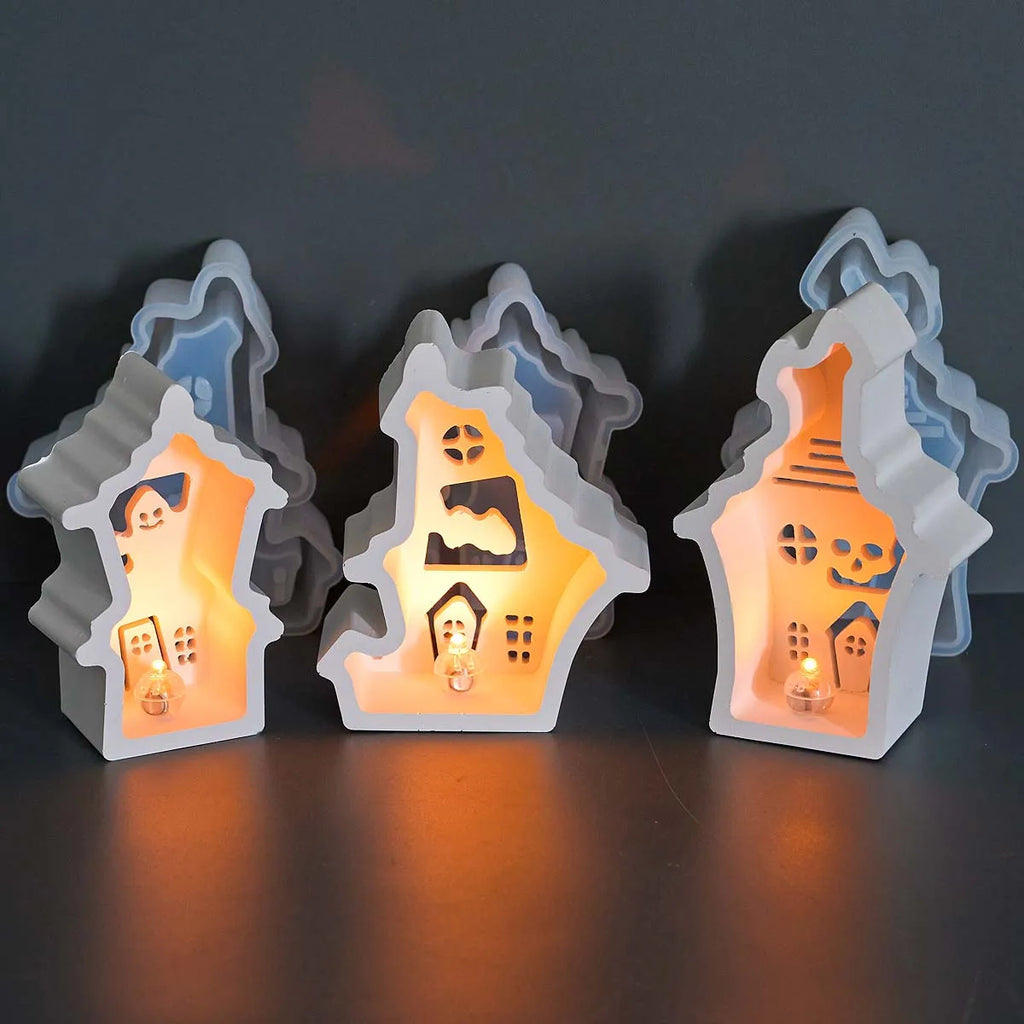 Ghostly House Ornament Silicone Mold